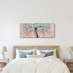 Kép - Pasztell kék virágok (120x50 cm)