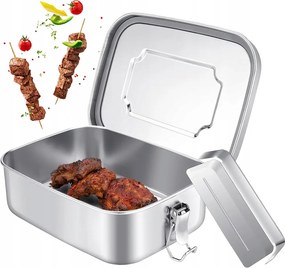 Uzsonnás Doboz 850 ML Rozsdamentes Acél 304 Vízálló, Rekeszekkel