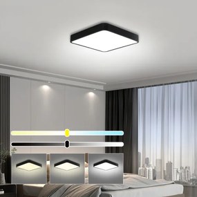 Brilagi - LED mennyezeti lámpa POOL SQUARE LED/36W/230V 3000/4500/6000K 40x40 cm fekete