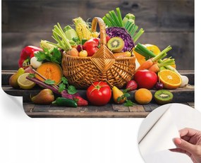 Mosható öntapadós fotótapéta étkezőbe Gyümölcsös gazdagság 416x254 cm