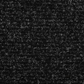 15 db sötétszürke öntapadós lépcsőszőnyeg 56x17x3 cm