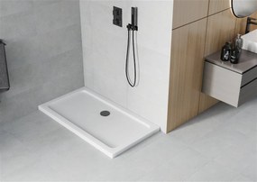 Mexen Slim Akril masszív zuhanytálca    140 x 70 cm, fehér + Ajándék szifon fekete - 40107014B Akril zuhanytálca