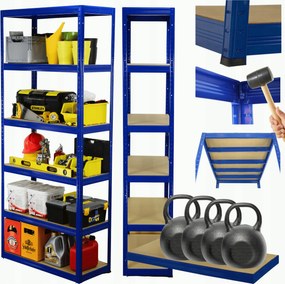 Tárolószekrény fém állvány Helios 196x75x45cm 6Px400kg Erős Lengyel