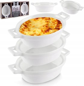 3x Sütőedény Hőálló tál porcelán 120ml