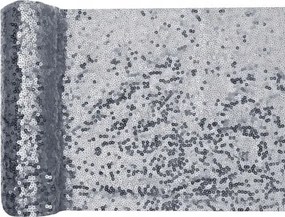 Asztalterítő flitteres ezüst 0,19 x 3 m