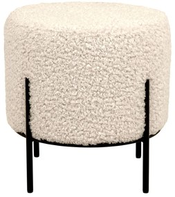 Krémszínű műszőrme puff Alford – House Nordic