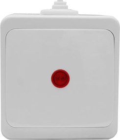 Falra szerelhetĆ kapcsolĂł fehĂ©r, IP44 hĂĄttĂ©rvilĂĄgĂtĂĄssal Smart Abex