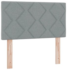 Fejtámla Gyémánt Blokkos Design Világosszürke 80 cm Szövet