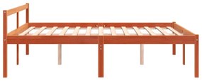 viaszbarna tömör fenyőfa időseknek való ágy 160 x 200 cm