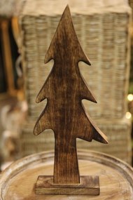 Barna fából készült fa 37 cm