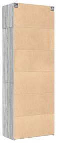 szürke sonoma színű szerelt fa tárolószekrény 80x42,5x225 cm