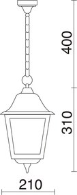 Novolux ROB 264A-G05X1A-02 Függőlámpa 1x70W/E27 IP43