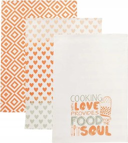 3 db-os konyhai törlőkendő szett 40x60 cm Love For Soul