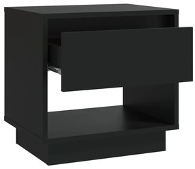 Fekete forgácslap éjjeliszekrény 45 x 34 x 44 cm