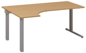ProOffice C ergonomikus asztal 180 x 120 cm, bal, bükkfa