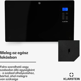 Klarstein Norderney, konvektor, 2000 W termosztát, időzítő, 30 m², fekete