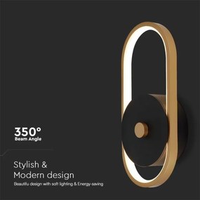 LED Kültéri fali lámpa LED/15W/230V IP54 3000K réz