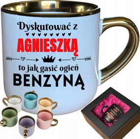 Agnieszka nagy névre szóló bögre ajándék neki elegáns Valentin napra Aga