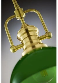 Jupiter 2073 - rúdra szerelt csillár PLATINO 1xE27/15W/230V zöld/arany