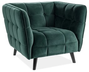 SCARLET steppelt fotel - sötét zöld