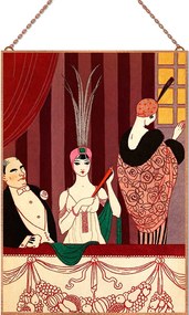 George Barbier - La Loge üvegkép, falikép