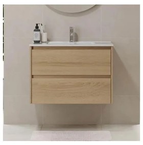 MOLDE 80 cm-es fürdőszobai szekrény mosdóval, tölgy