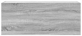 szürke sonoma szerelt fa fali fürdőszobaszekrény 100x25x40 cm