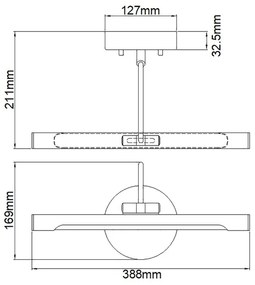Elstead ALTON-PL-S-BLK - LED Kép megvilágítás ALTON LED/6W/230V fekete