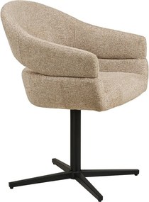 Bézs kárpitozott karfás étkezőfotel Dover – House Nordic