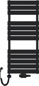 FĂŒrdĆszobai vĂz-elektromos dekoratĂv radiĂĄtor 1200x500 fekete lĂ©tra