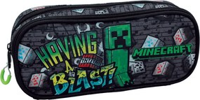 Minecraft Metro Art Blast 2 rekeszes tolltartó 23,5 cm