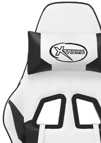 vidaXL fehér és fekete műbőr masszázsjátékszék