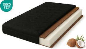 Kókusz matrac Kétoldalas 80x180 Fekete Mikroszálas Kókusz H4 Kemény Hab