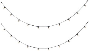 Lichtsnoer zwart koppelbaar met stekker 10m incl. E27 P45 20-lichts IP44 - Lubber