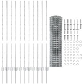 Kerti Kerítés Készlet 2 Darab Galvanizált acél 25 x 1.2 m Tartós