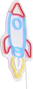 Neon fali lámpa, többszínű, LED-del - Rocket