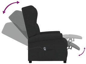 fekete szövet felállást segítő fotel