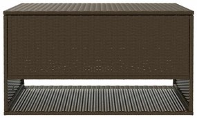 barna polyrattan kültéri párna doboz 100x55x55,5 cm