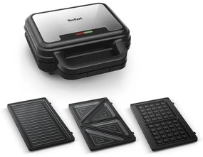 Tefal - Szendvics készítő ULTRA COMPACT 3in1 700W/230V fekete/króm SW383D10