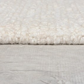 Elefántcsont színű kézi szövésű gyapjú szőnyeg 160x230 cm Harris Boucle – Flair Rugs