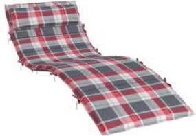vidaXL Napozó Fekvőpárna Piros és szürke 178 x 60 x 4 cm Oxford szövet