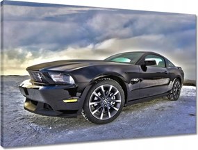 Vászonkép 60x40 Ford Mustang a hóban Autó Klasszikus Made in Usa