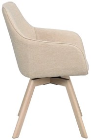 Bézs kárpitozott étkezőfotel szett 2 db-os Alison – Rowico