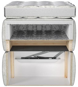 Franciaágy Boxspring 140 cm Rondel (fresh 32). 1054091