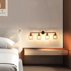 Brilagi - Spotlámpa BASKLITE 4xE27/15W/230V kaucsukfa/fekete