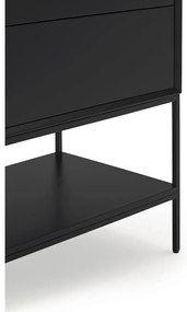 Fekete szekrény 120x140x45 cm Platt – Teulat