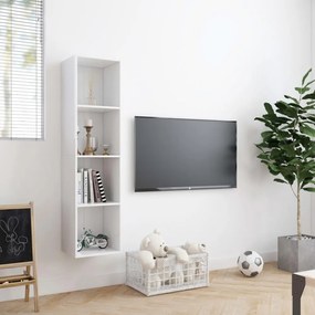 fehér könyv-/TV-szekrény 143 x 30 x 36 cm