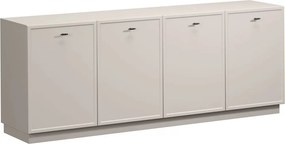 Lorini négyajtós komód 200 cm - kasmír / fekete T-bar fogantyúk