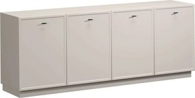 Lorini komód 200 cm négyajtós - kasmír / fekete T-bar fogantyúk