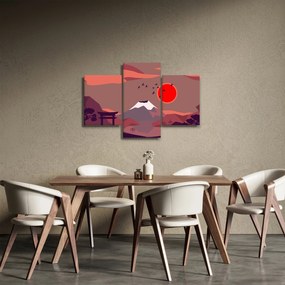 Kép - A Fuji-hegy illusztrációi (90x60 cm)